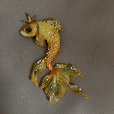 Мастер - класс брошь рыбка